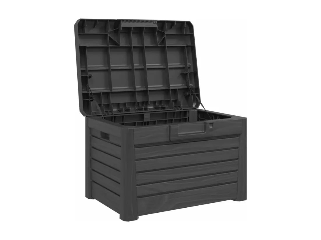Boîte à coussins d'extérieur anthracite polypropylène