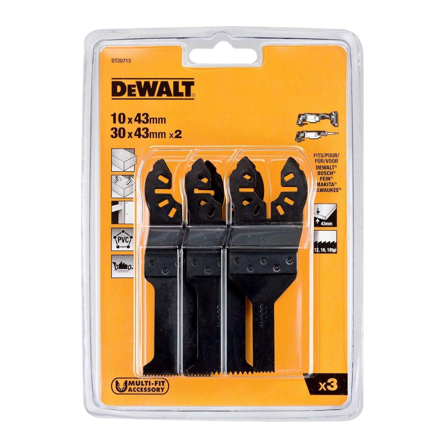 DeWALT DT20713 Multitoolset 10x43 30x43 mm