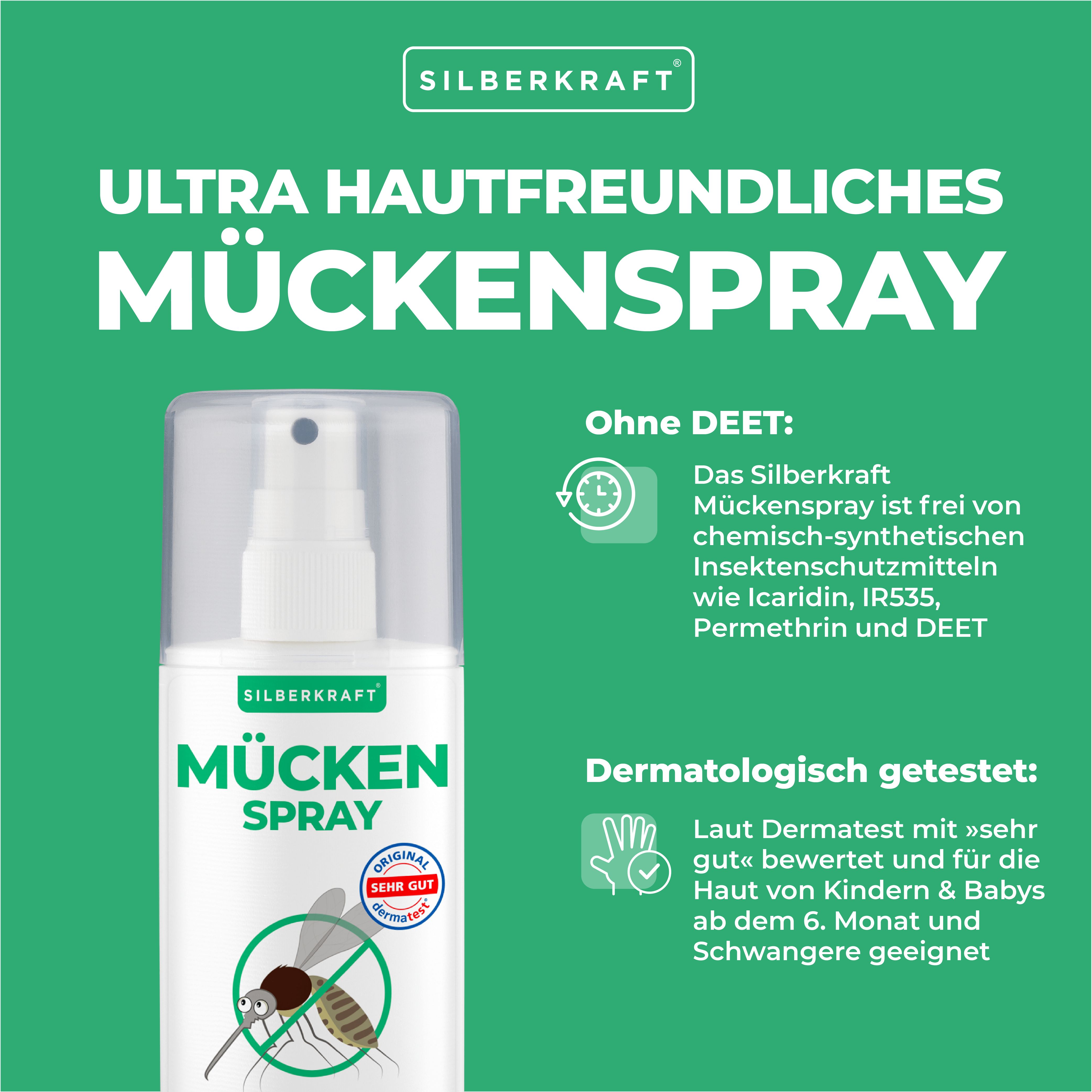 SILBERKRAFT Mückenspray