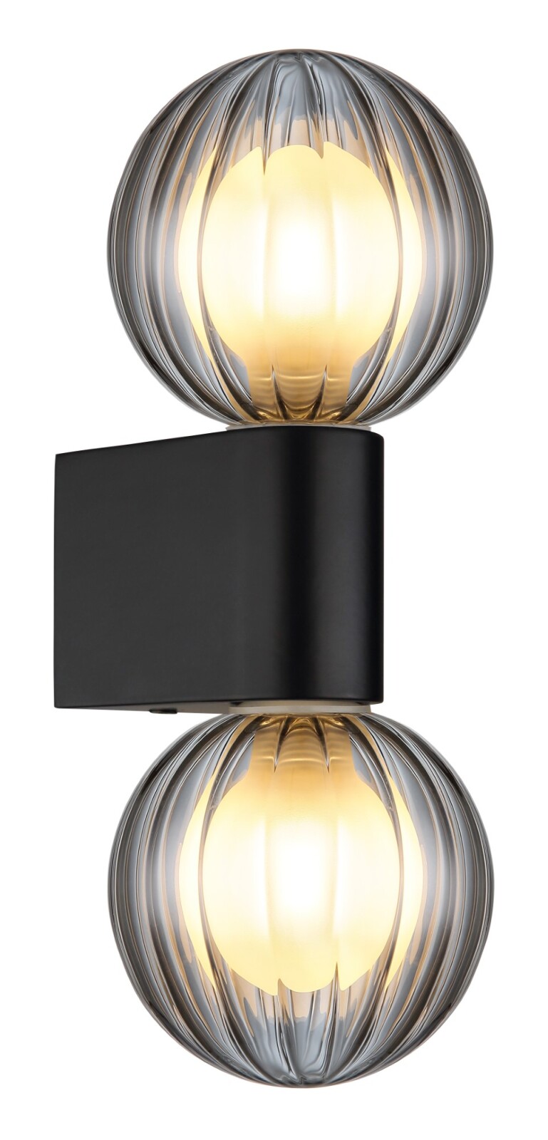 LED-Wandleuchte - schwarz matt - 2-flammig