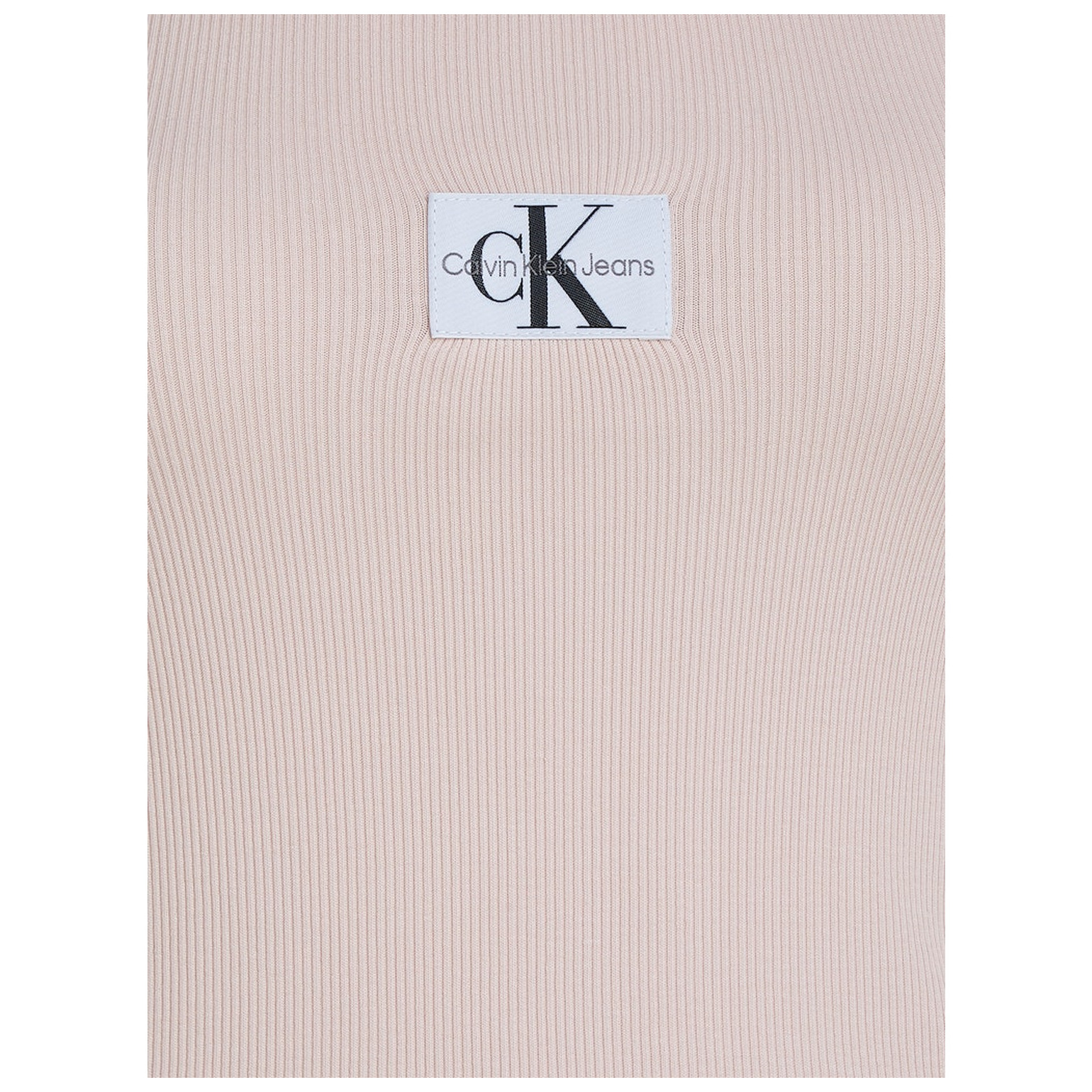 CK Jeans WOVEN LABEL RIB TANK TOP