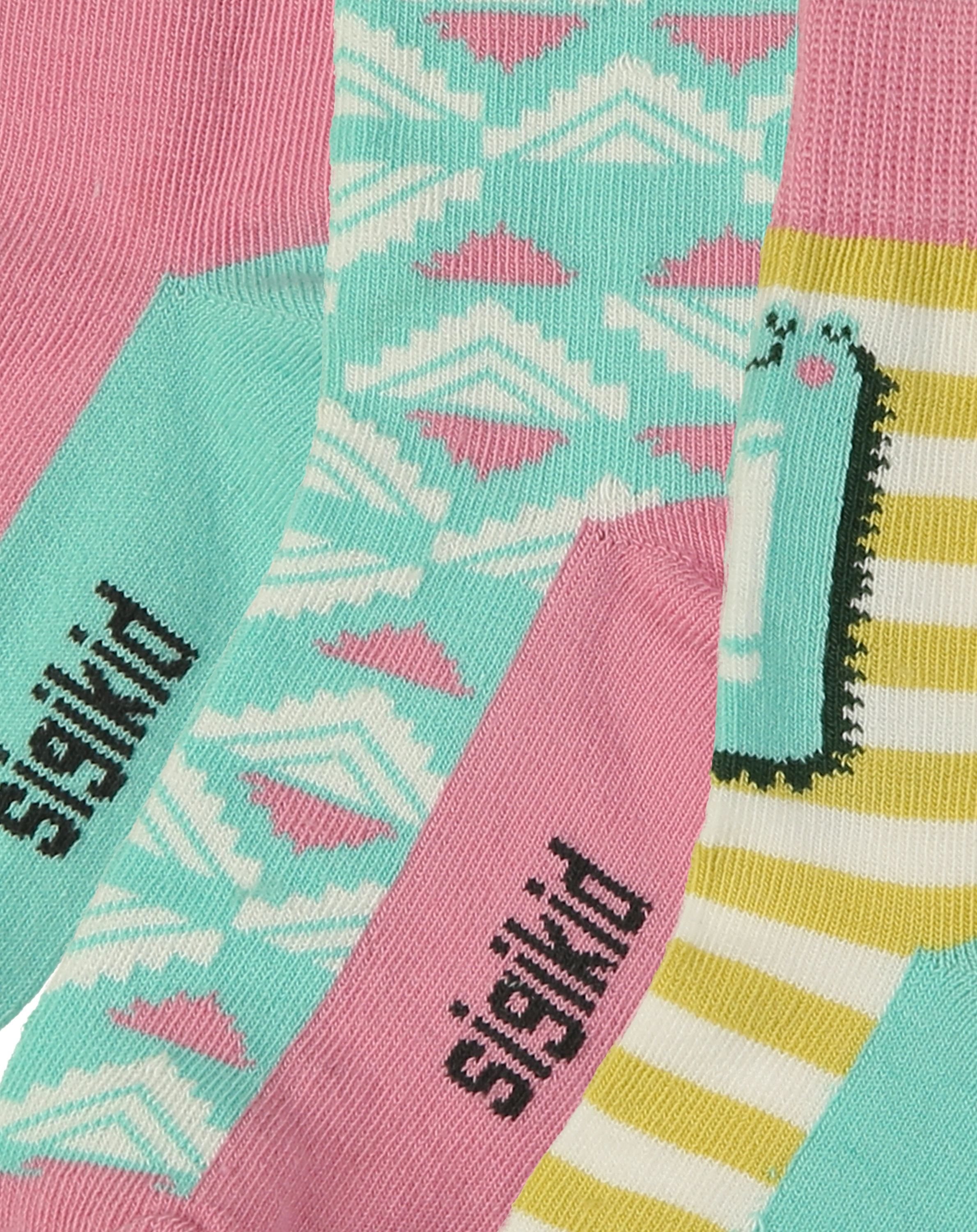 Strümpfe ETHNO 3er Pack in mint/pink