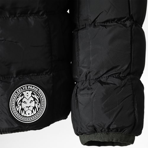 Doudoune Capuche Enfant Réversible Kthur Vert Kaki Noir