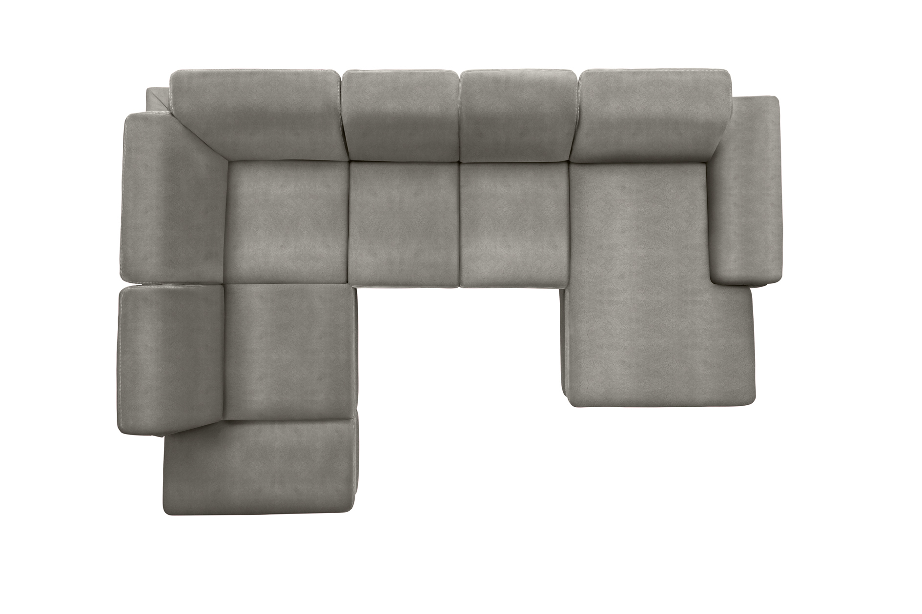 polsterpower Boxspring-Wohnlandschaft - Saddle alu - Basismodell - Recamiere rechts