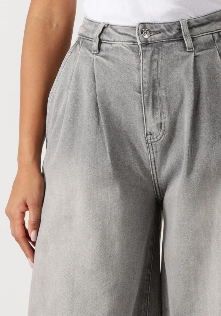 grijze janice wide jeans jeans wijde pijp stretch dollar