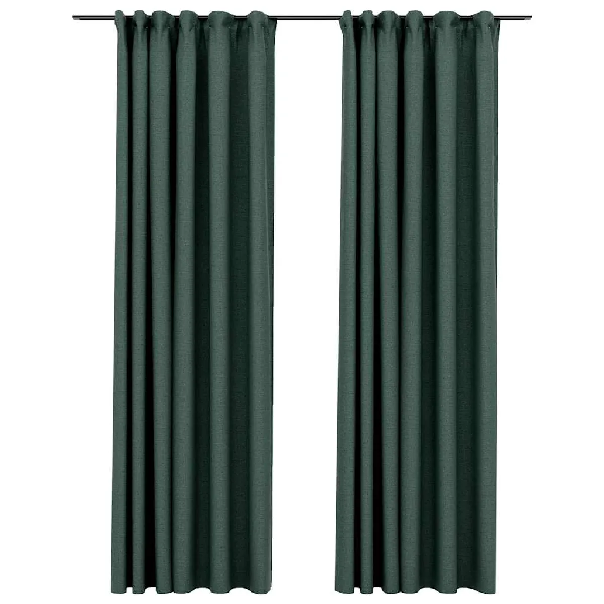 vidaXL Rideaux occultants - Vert 140x225cm (2pcs)