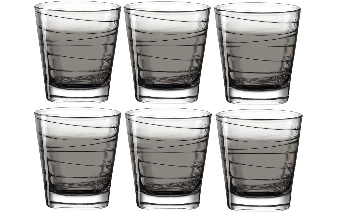 Trinkglas Vario Struttura 250 ml, 6 Stück, GrauGläser-Set