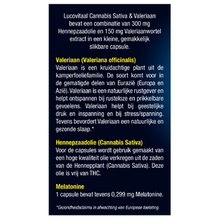 Lucovitaal Cannabis Sativa & Valeriaan 30CP
