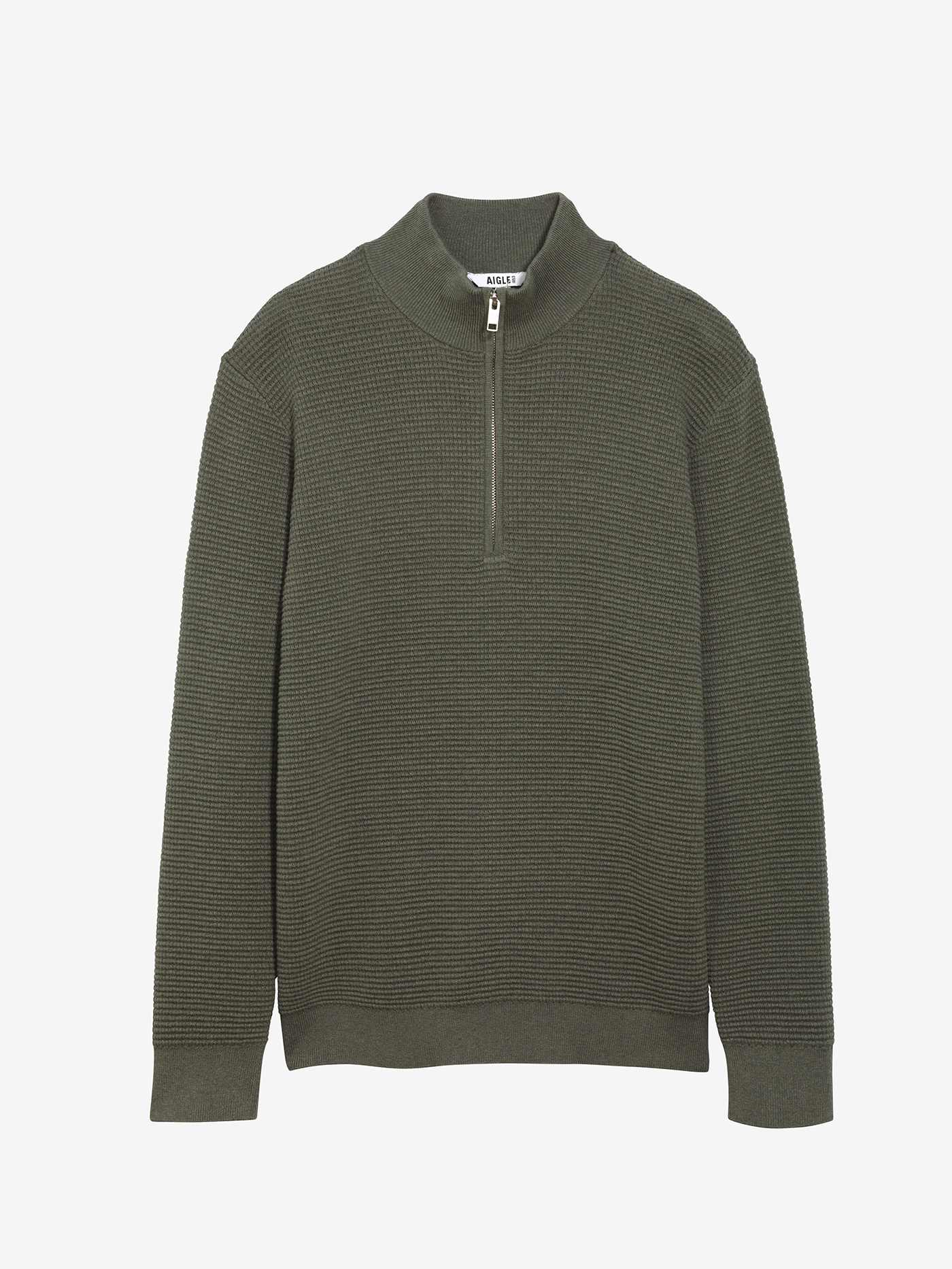 Pull demi-zippé à col montant HEATHER ALOE