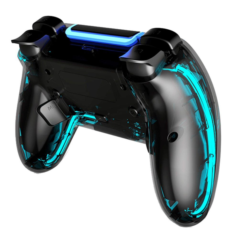 Sony PlayStation PS4 / Smartphone / PC Wireless Bluetooth Game Controller mit 3.5mm Klinke und RGB LED (iOS/Android) - Schwarz