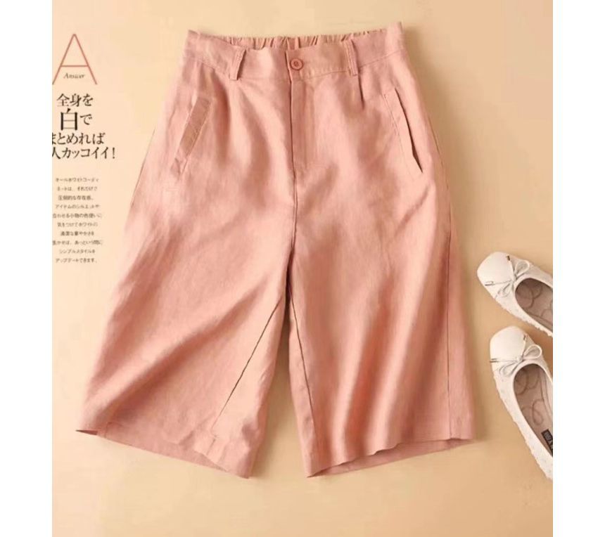 INEN - Effen shorts met elastische taille