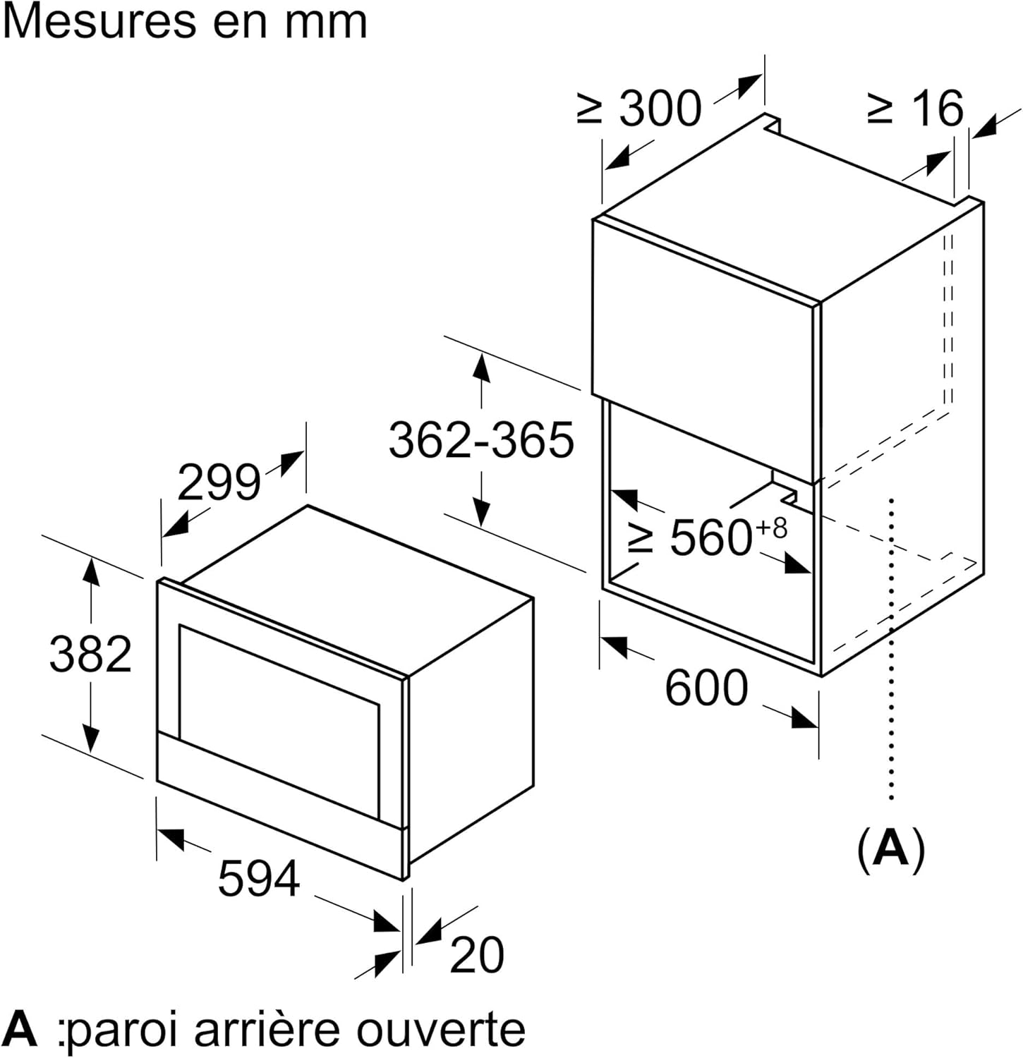 Bosch BFL634GS1 Serie 8 Einbau-Mikrowelle, 38 x 60 cm, 900 W, Türanschlag Links, AutoPilot 7 7 Automatikprogramme, Reinigungsunterstützung, TFT-Touchdisplay, LED-Beleuchtung gleichmäßige Ausleuchtung