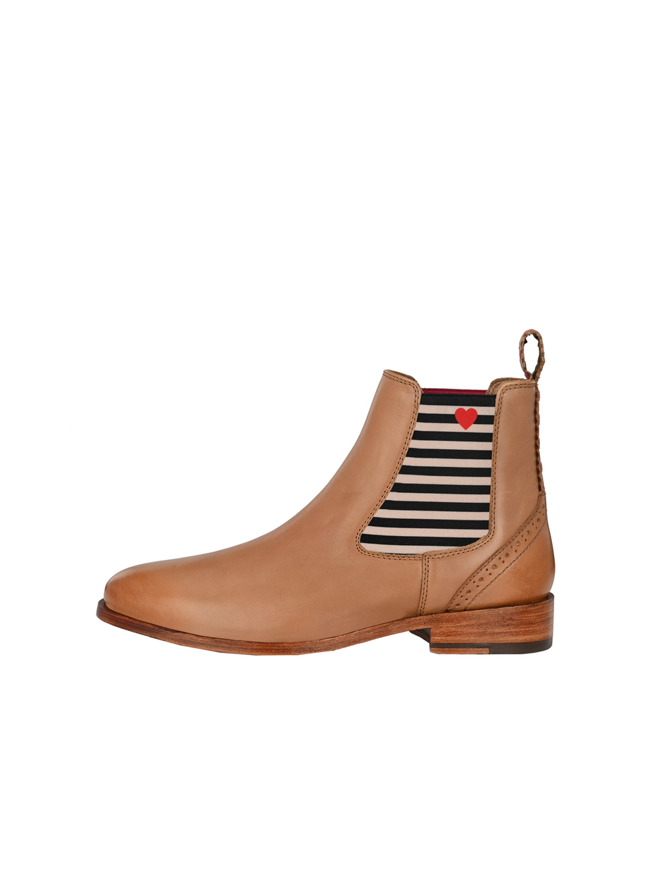 CHELSEA BOOT SUVI MIT STREIFEN UND HERZC
