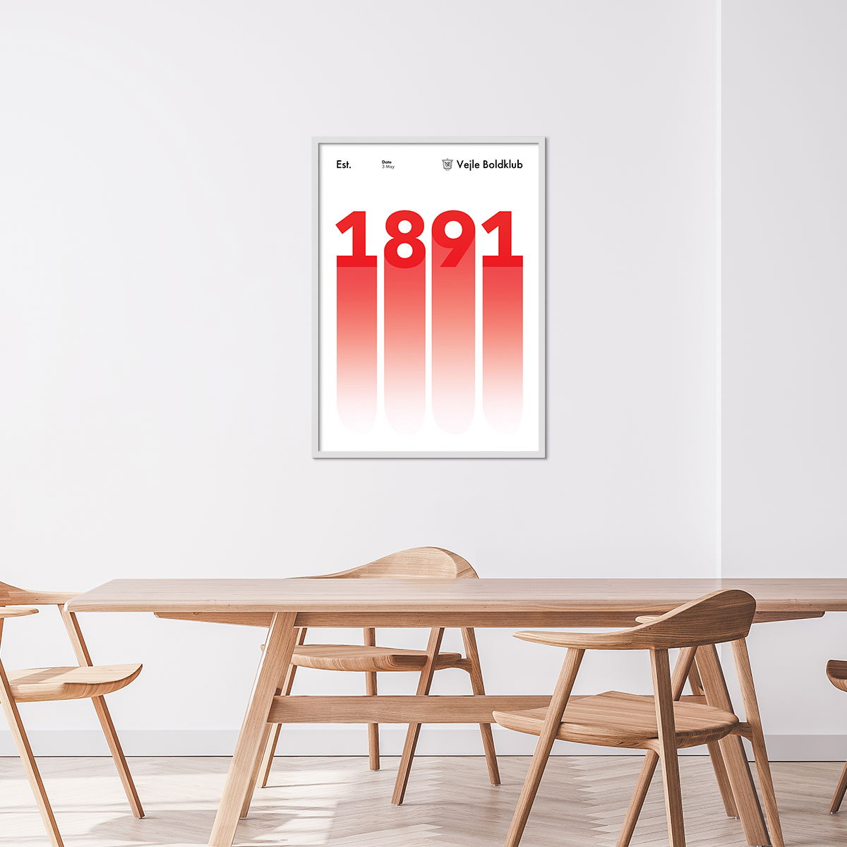 Vejle Boldklub Plakat 1891 50x70 cm