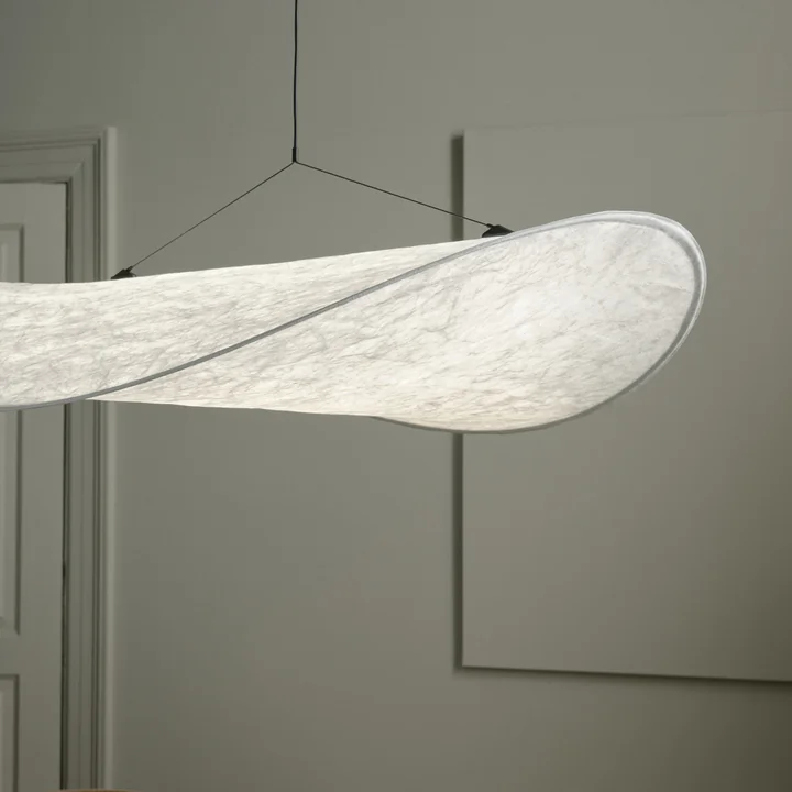 New Works - Tense LED Pendelleuchte, 70 cm, weiss