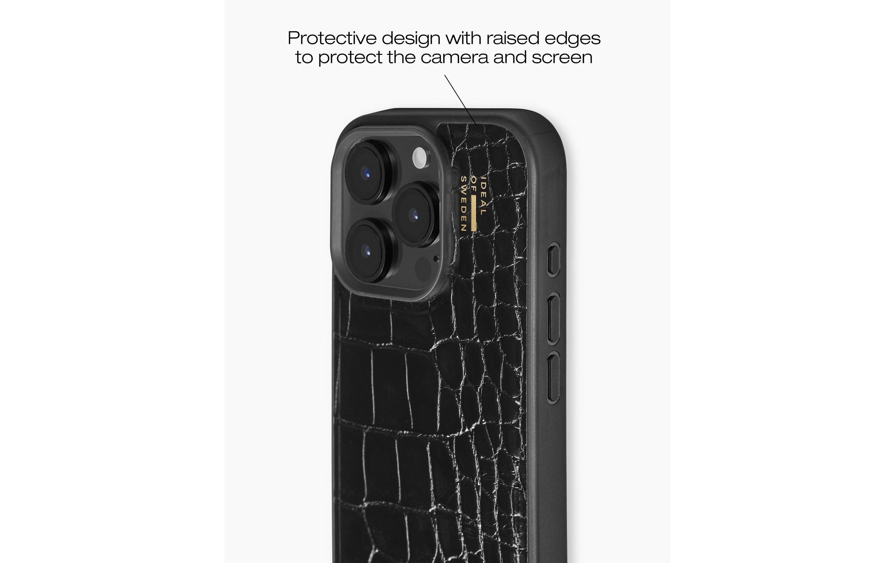 Back Cover Croco iPhone 16 Pro Max SchwarzBackcover für das Apple iPhone 16 Pro Max