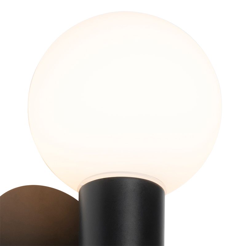 Moderne wandlamp zwart IP44 2-lichts - Cederic