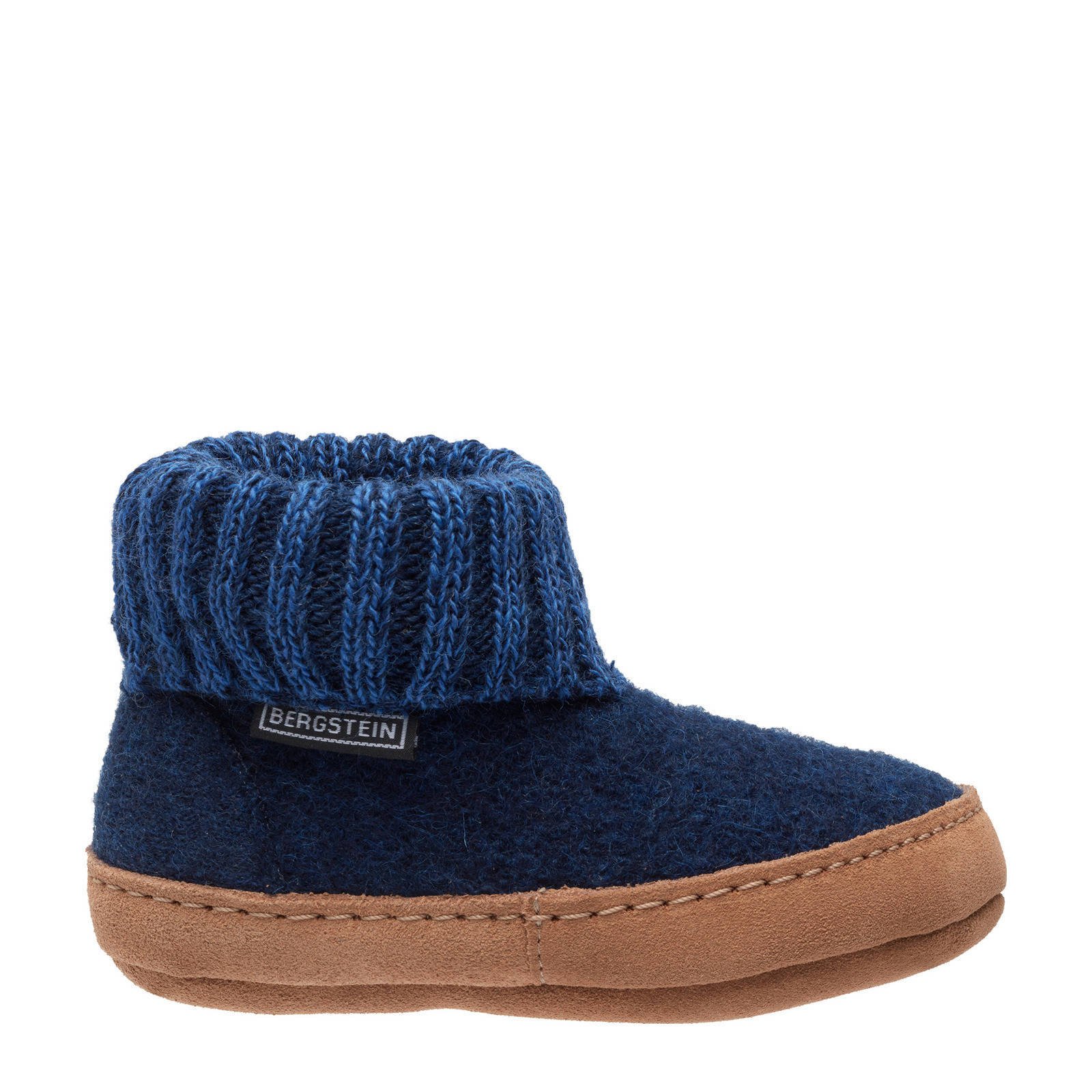 Bergstein wollen pantoffels donkerblauw