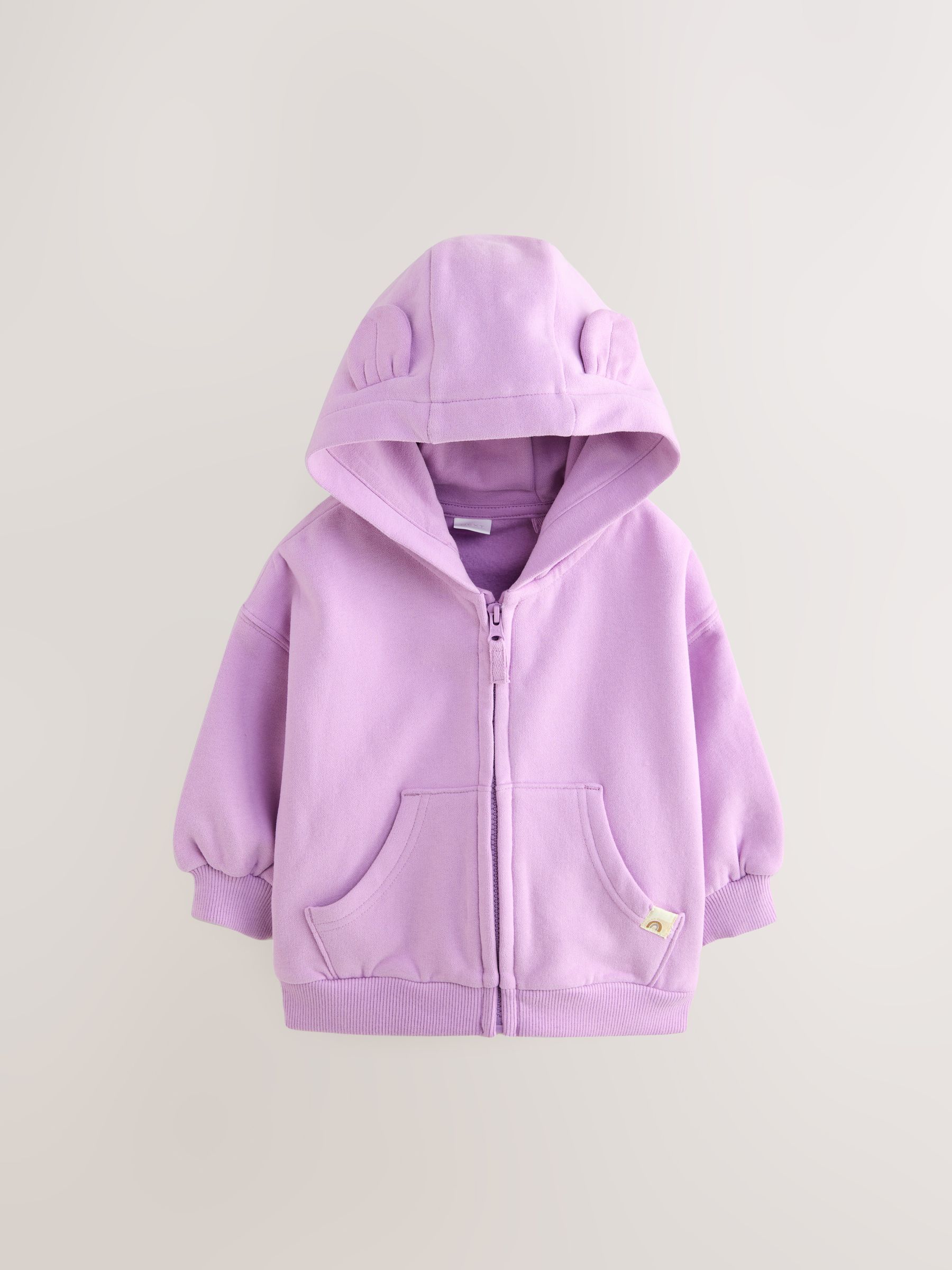 Lila-paars - Hoodie met ritssluiting (3 mnd-7 jr)