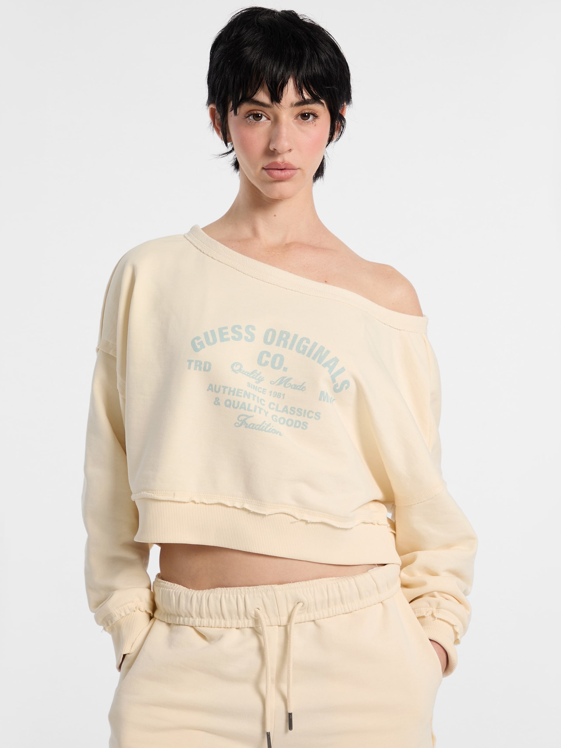 Moletom GUESS Originals Eco com Decote Canoa