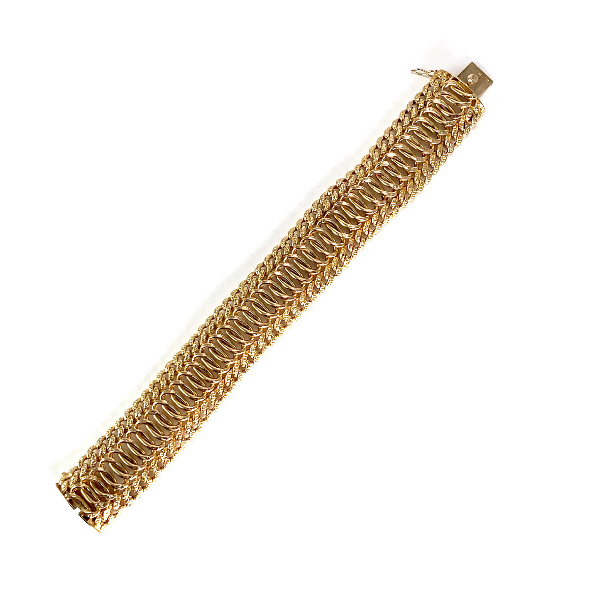 Bracelet d'occasion or 750 jaune maille fantaisie