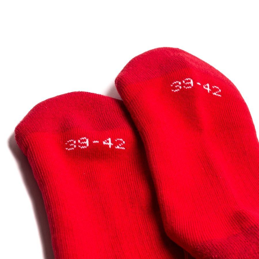 Unisport Chaussettes de Football Knitted Logo - Rouge/Blanc