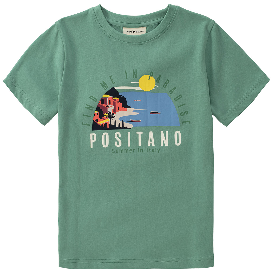 Jonas Nielsen Jungen T-Shirt mit großem Print grün