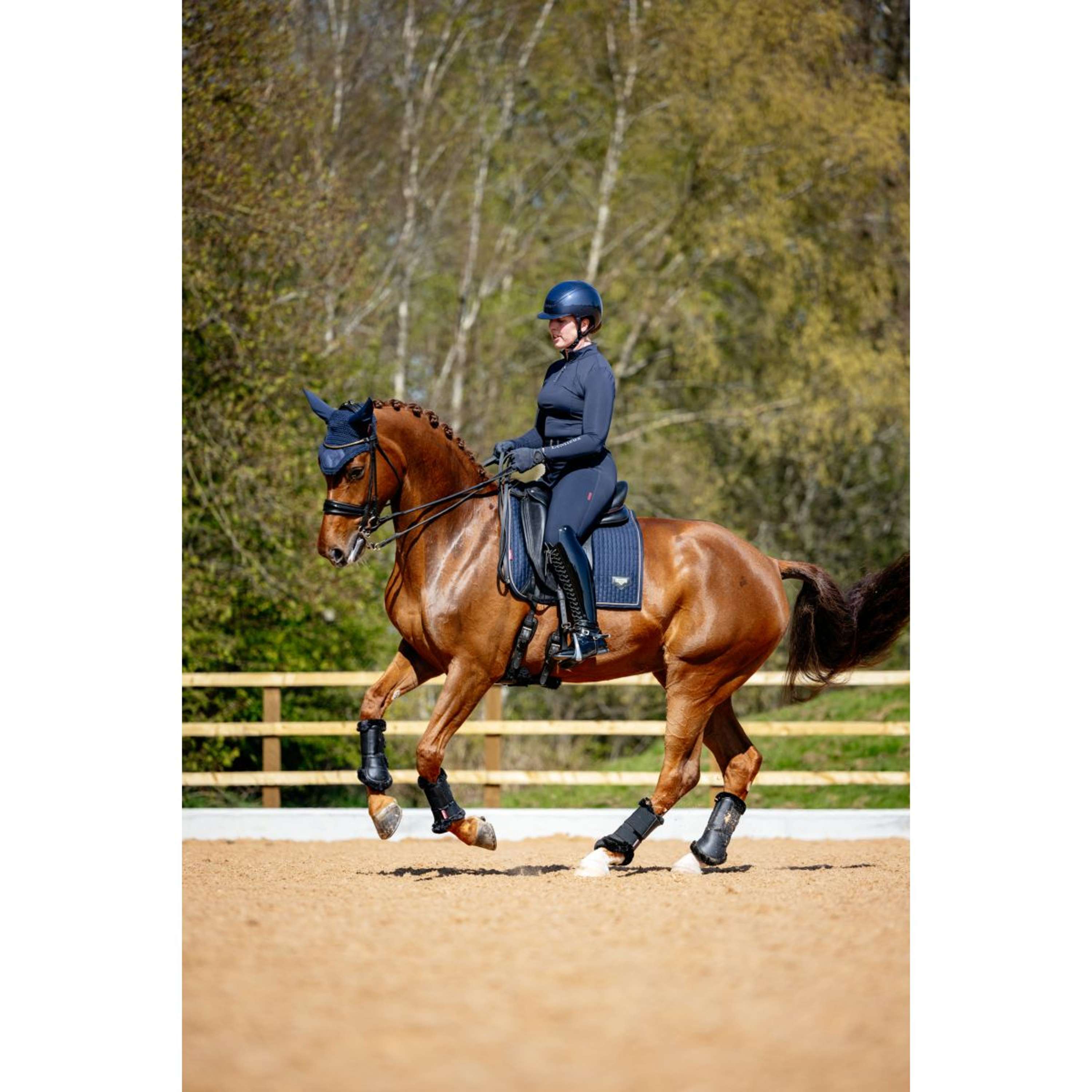 LeMieux Zadeldekje Puissance Suede Dressuur Navy