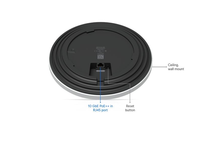Ubiquiti Access Point UniFi U7 Pro XGS Weiss An der Decke montierter 8-Stream WiFi 7 AP mit dediziertem Spektralscan-Funkgerät und 10/5/2.5/1 GbE-Unterstützung