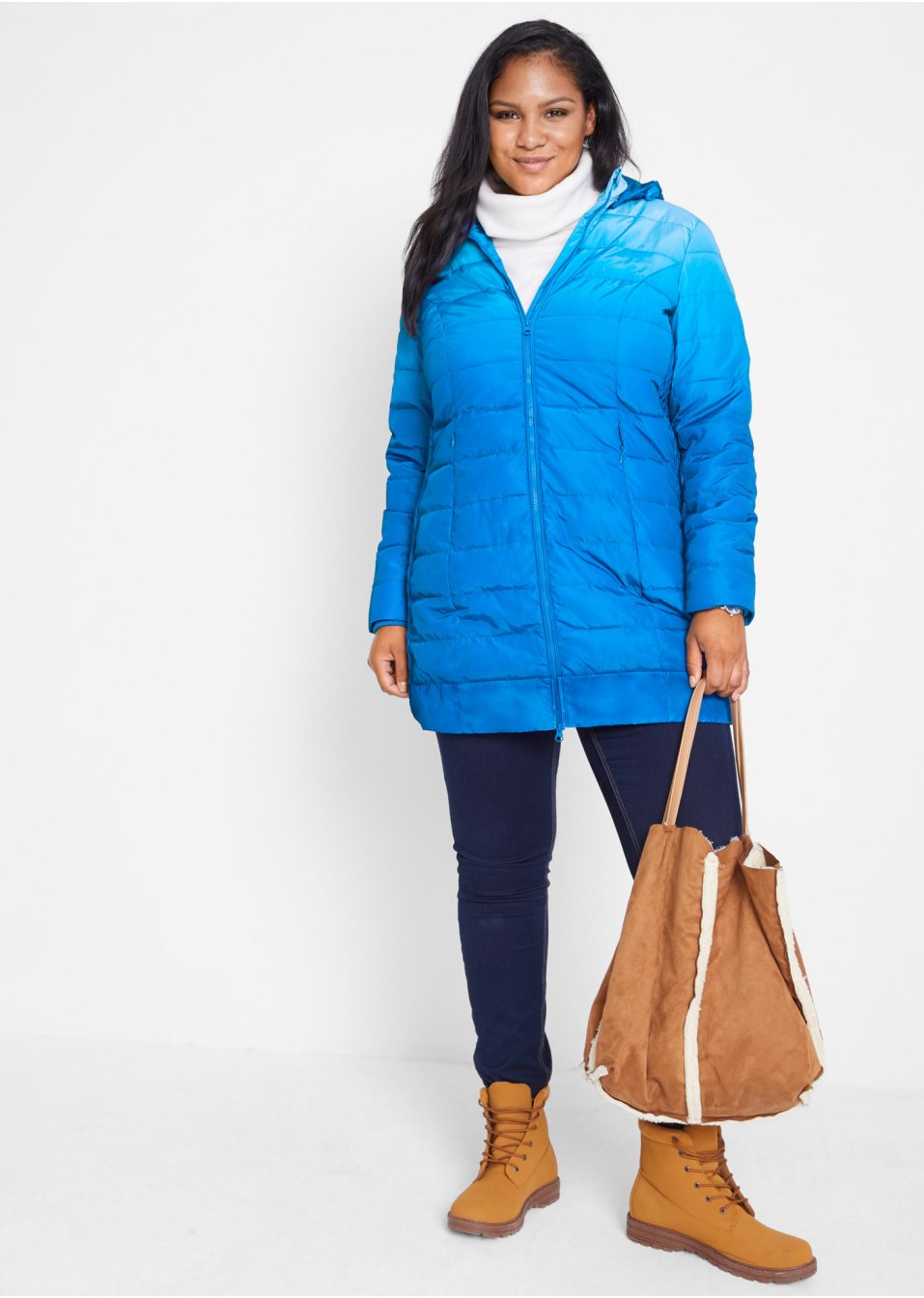 Veste matelassée avec dégradé de couleur