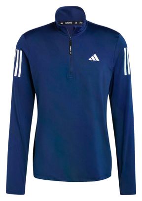 Haut 1/2 zip Adidas Own The Run Bleu Homme