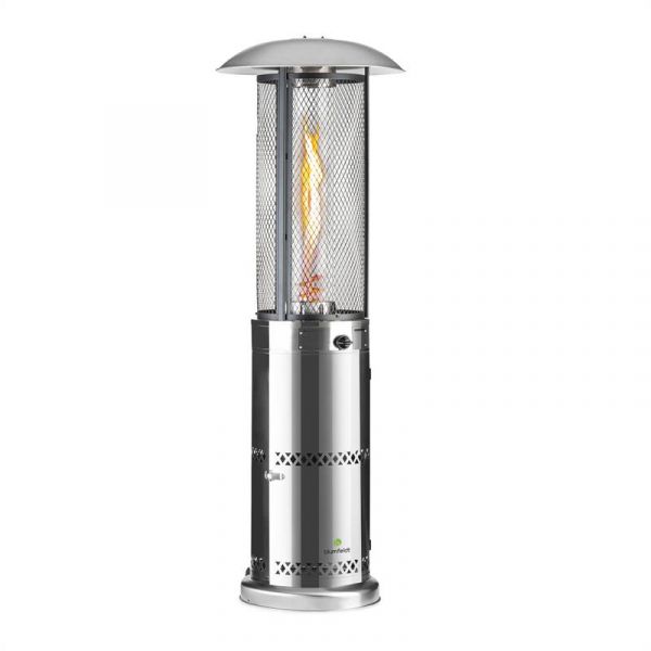 Blumfeldt Aquecedor De Terraços Goldflame DeluxeVidro Temperado Inox Prata - 36.000btu/11kw