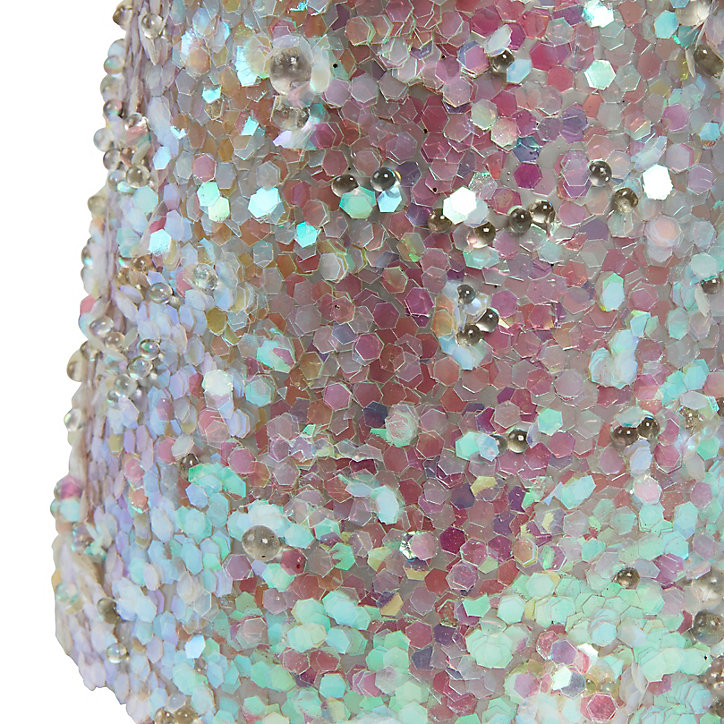Sapin décoratif de table à sequins et paillettes 32 cm