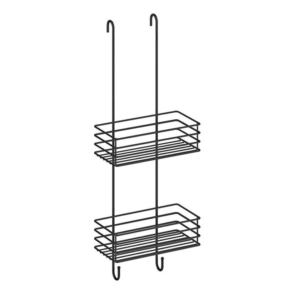 DUSJKURV BESLAGSBODEN DOBBEL 12X25X66CM SVART