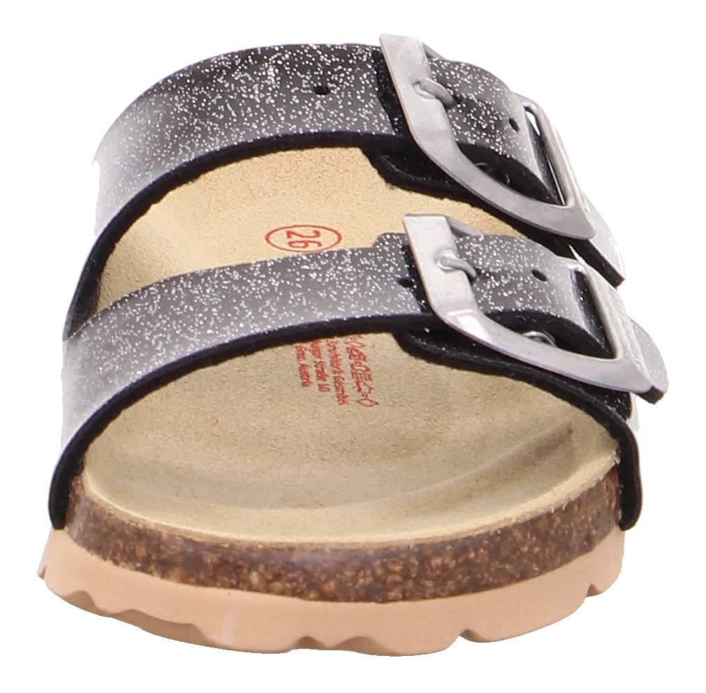 Superfit Pantolette »Fussbettpantoffel VIOS WMS: Mittel«  Schlappen, Hausschuh mit Glitzer, Grössenschablone zum Download