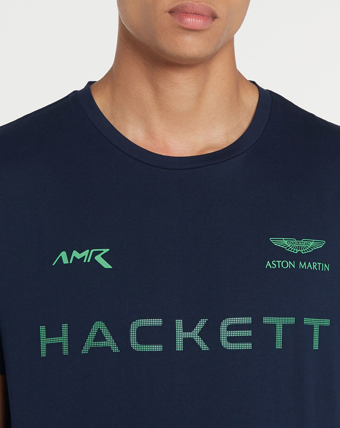 Hackett London T-Shirt Fluo Aston Martin Racing bleu marine