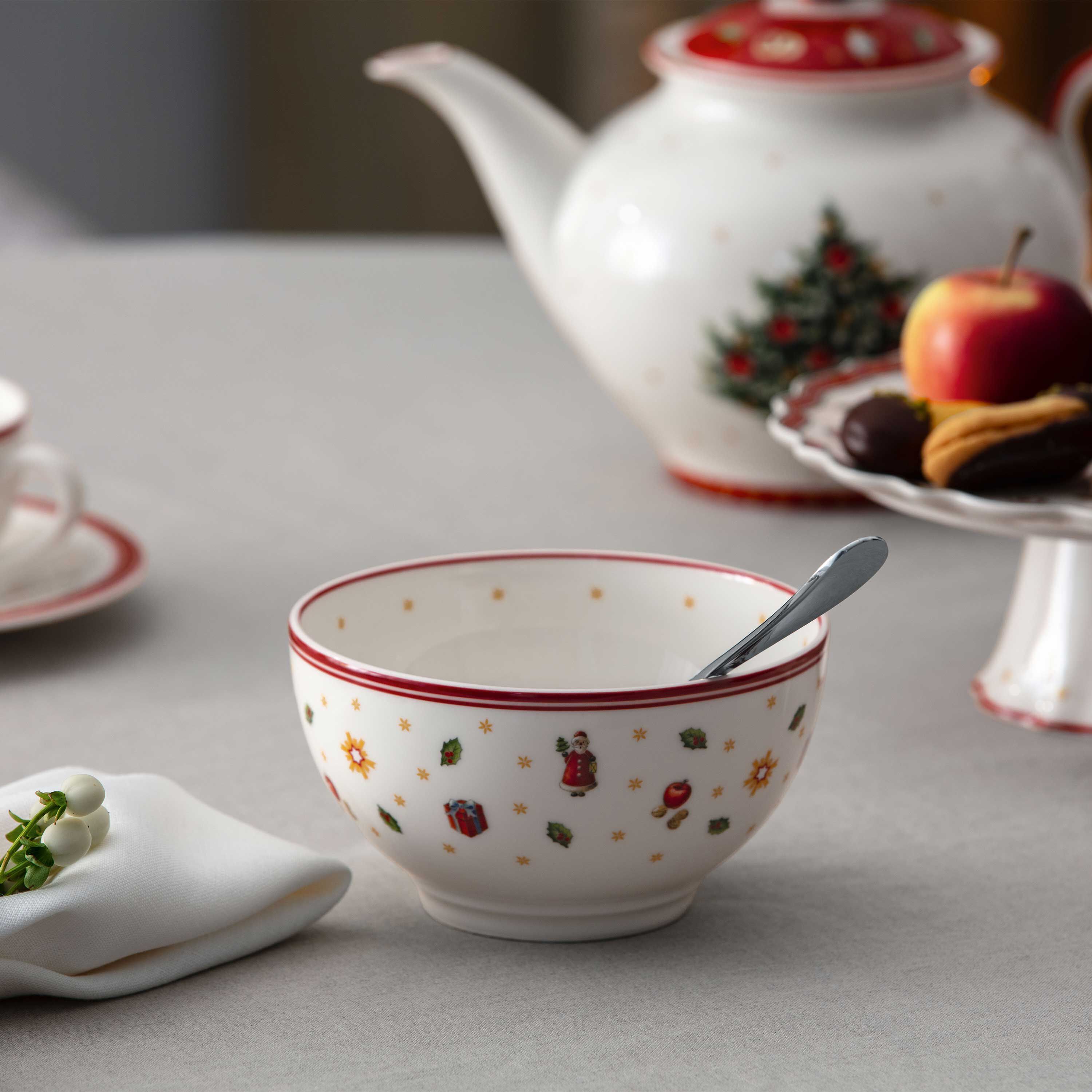 Toy's Delight Cereal bowl Red, 15.9 oz, Premium Porcelain