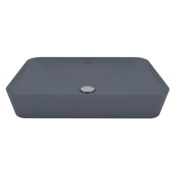 Sanigoods Aqualis keramische waskom 60x40cm mat basalt