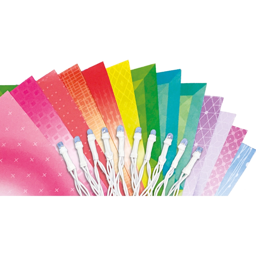 4M KidzMaker - Origami Blumen Lichterkette Mehrfarbig