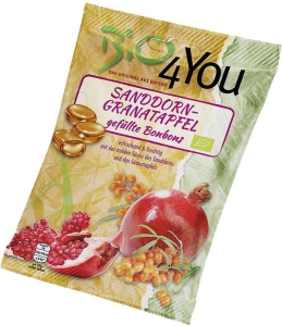 Bio 4You Bonbons Sanddorn-Granatapfel, 75 g