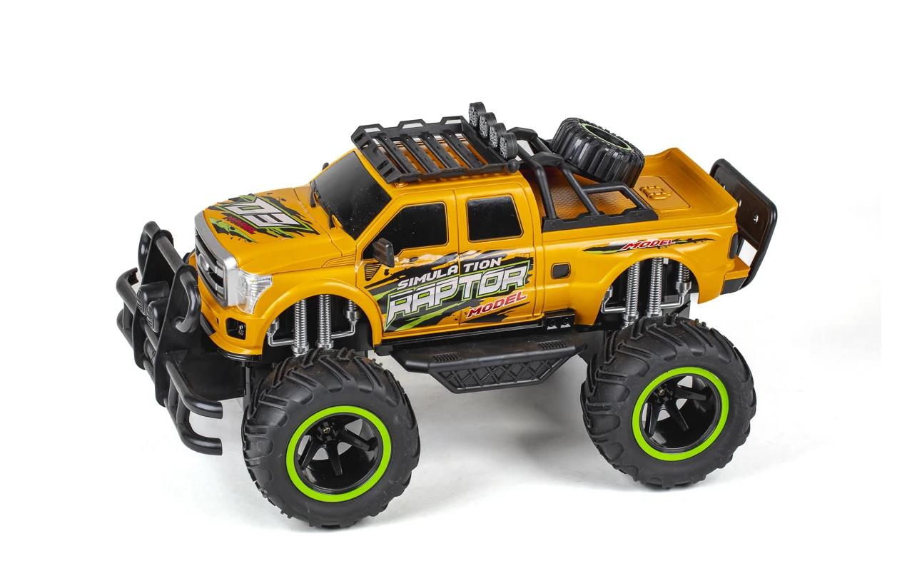 Monster Truck Raptor Gelb, 1:12Ferngesteuerter Pick-Up Monstertruck für Kinder ab 6 Jahren