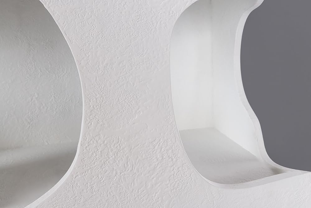 Abstraktes Regal Art Ambiente - 180cm - weiß - Beton strukturiert Standregal