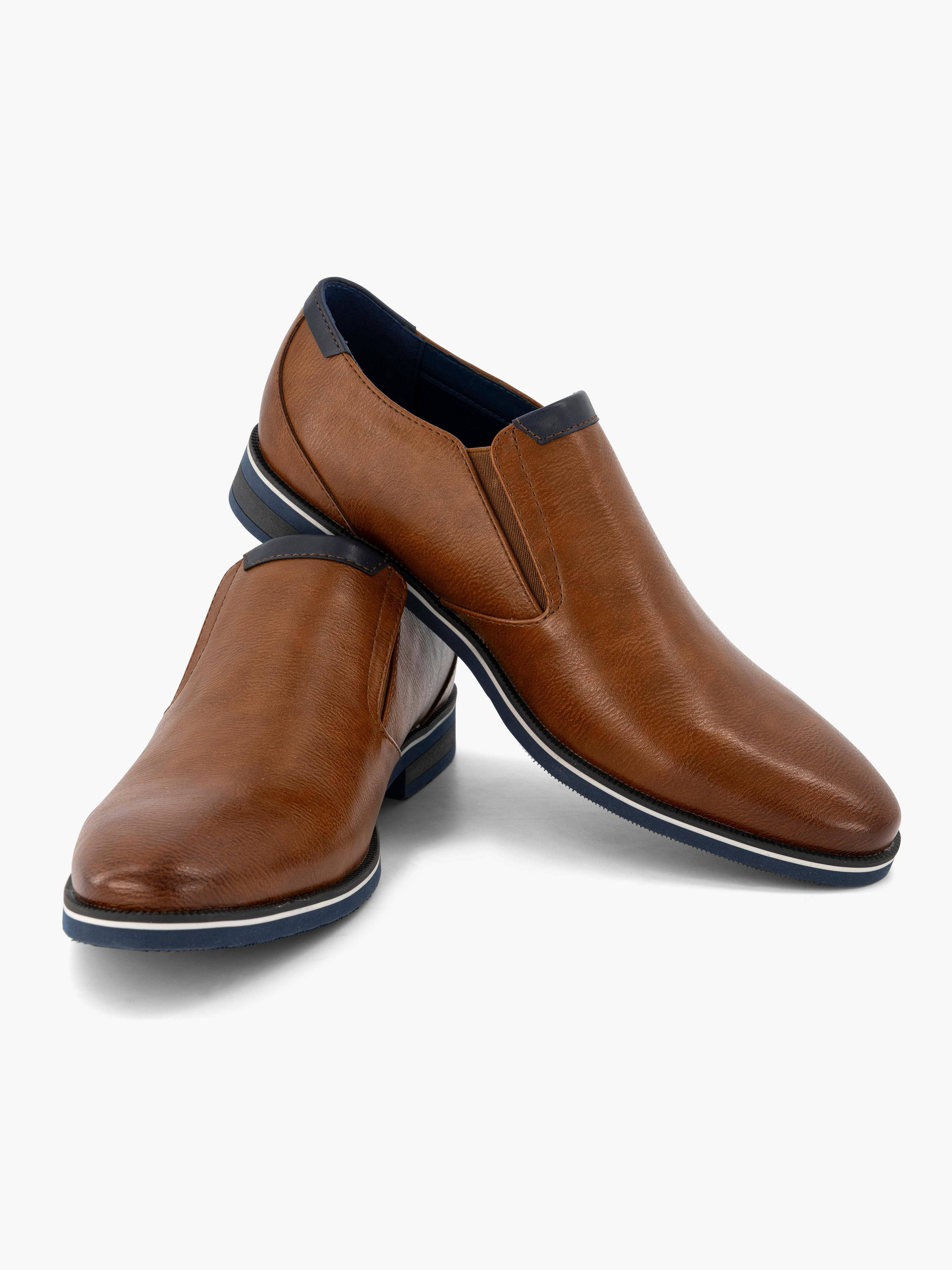 AM SHOE instappers cognac