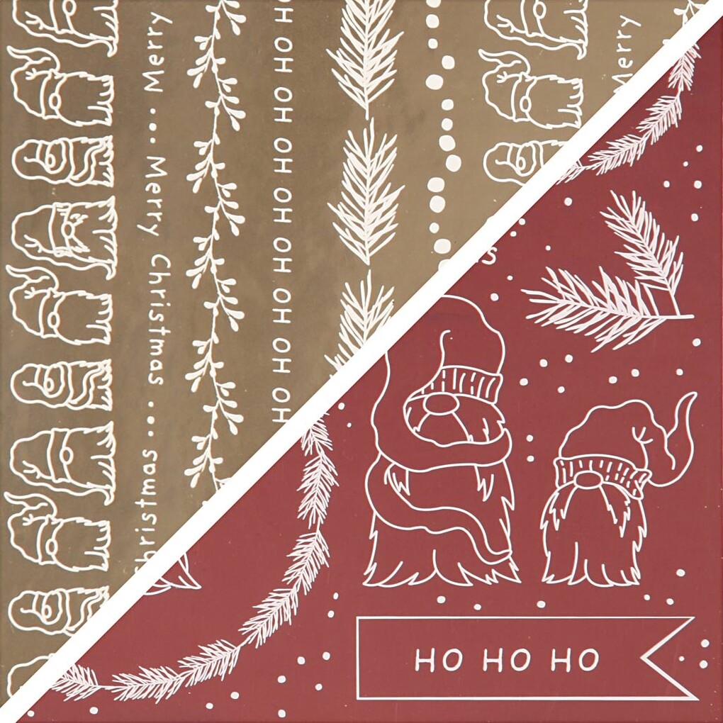 Dekorationsfolie Og Design Limark - Traditionel Jul - 15X15 CM - 2X2 Ark