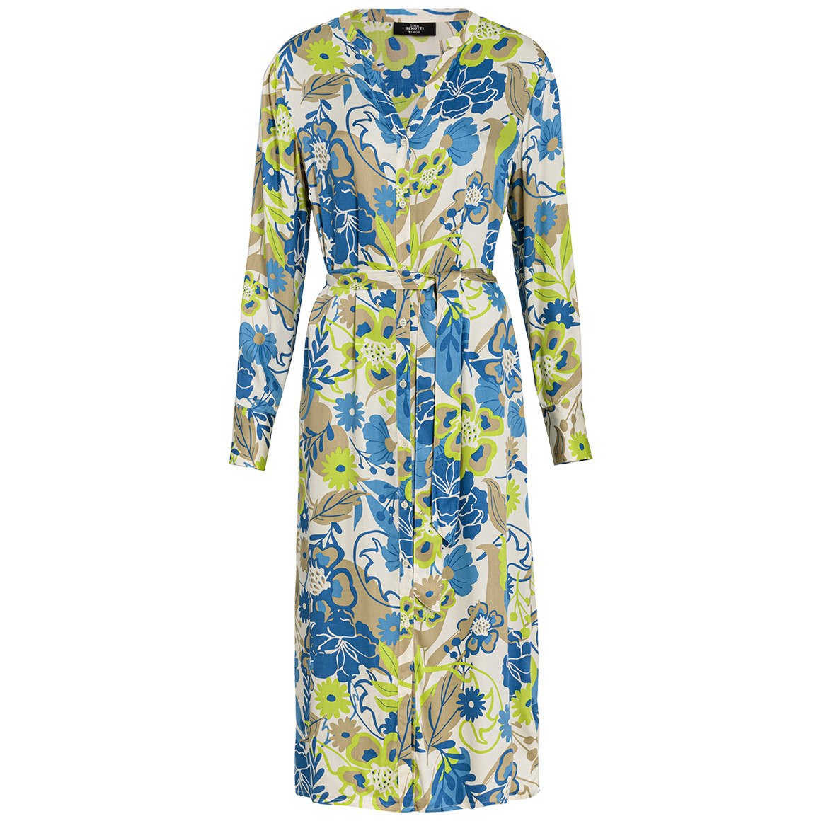 Gina Benotti Damen Hemdkleid mit floralem Muster dunkelblau / blau / grün