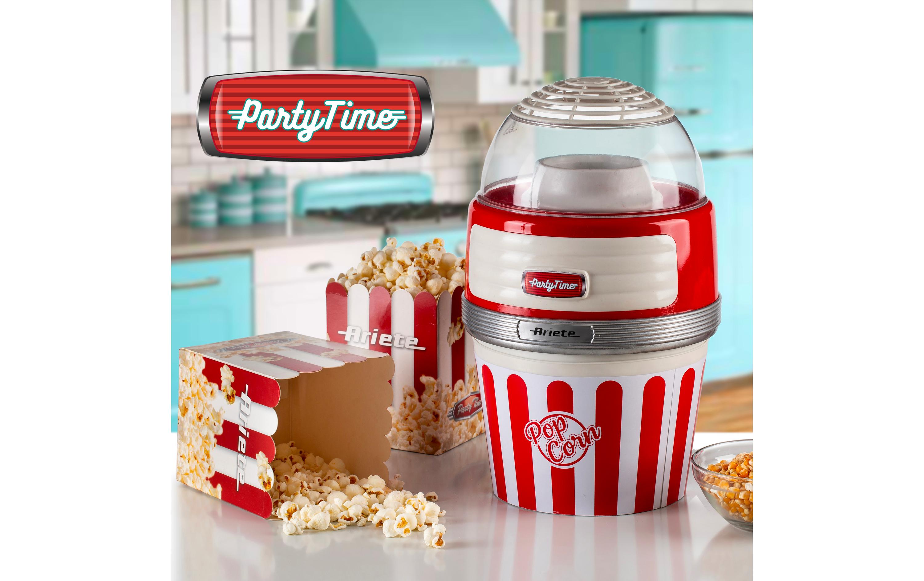 Popcorn Maschine Party Time ARI-2957-RD Rot/WeissPopcornmaschine im Retro-Design