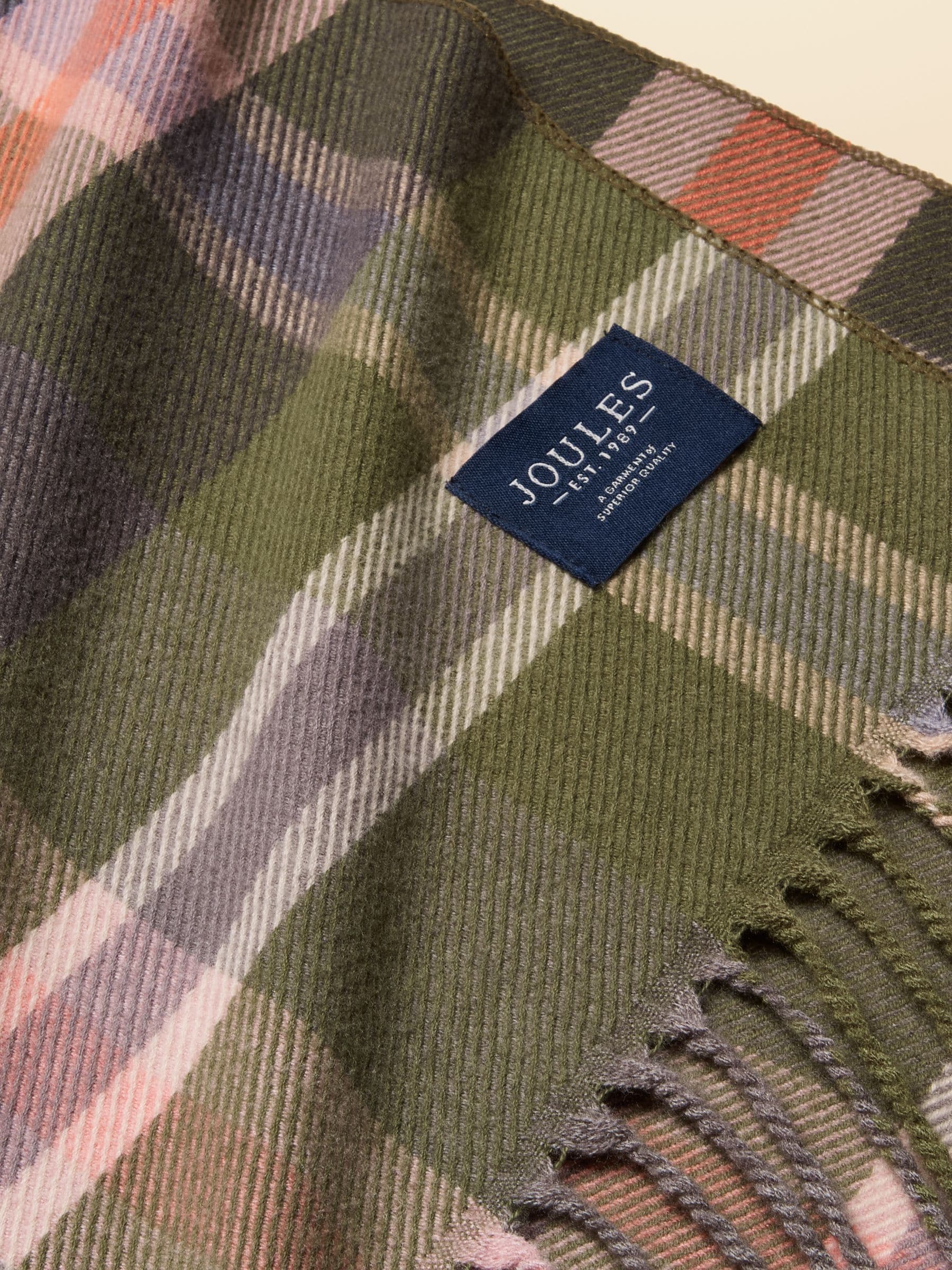 Groen en roze - Joules Langtree Large Scarf