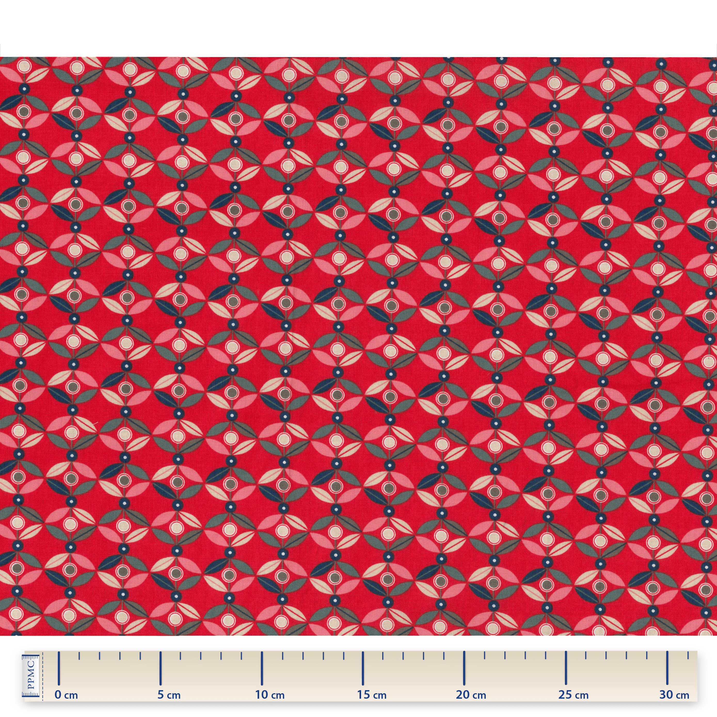 Tissu Coton Au Mètre Pétale Paprika