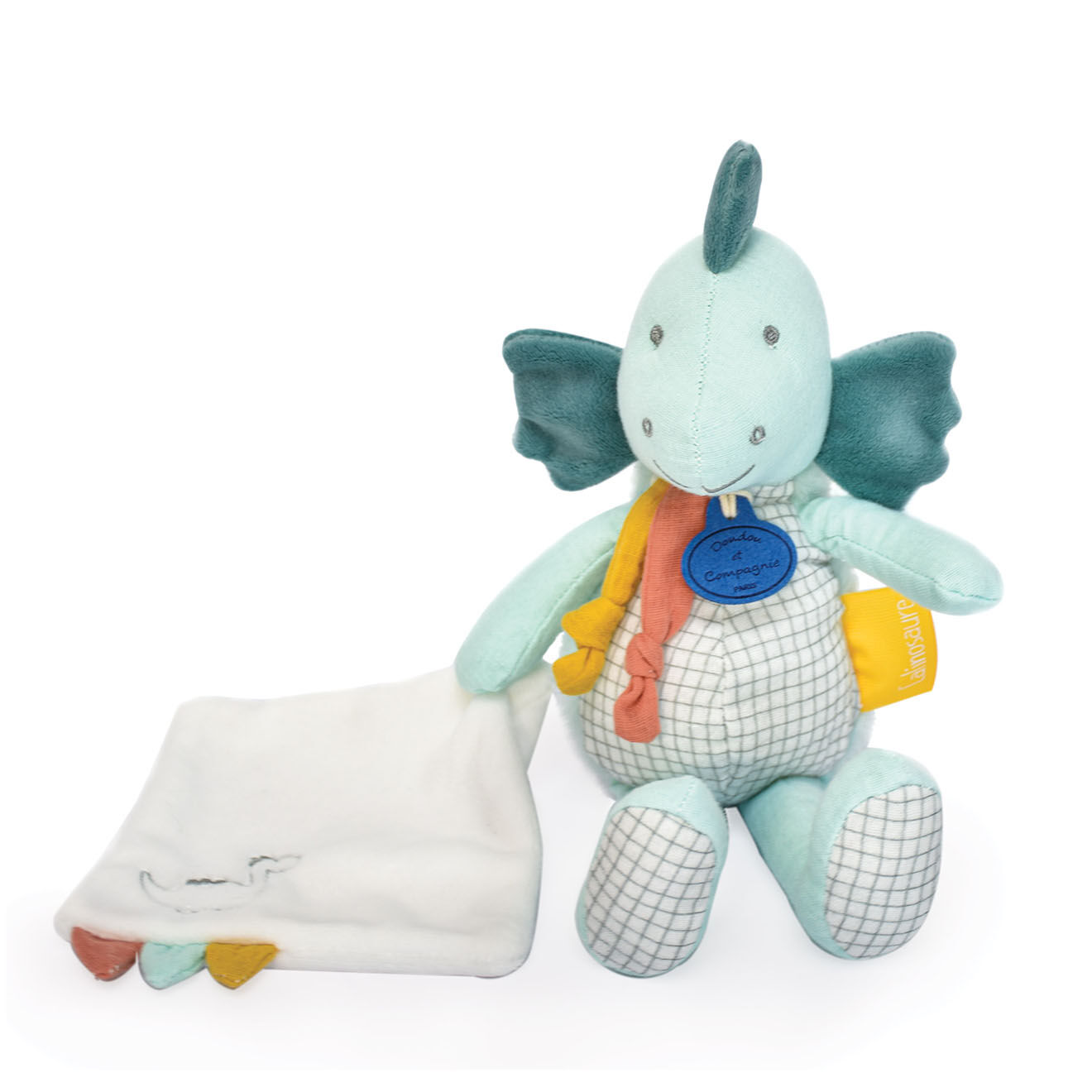 Doudou et Compagnie Pantin Filou avec doudou bleu