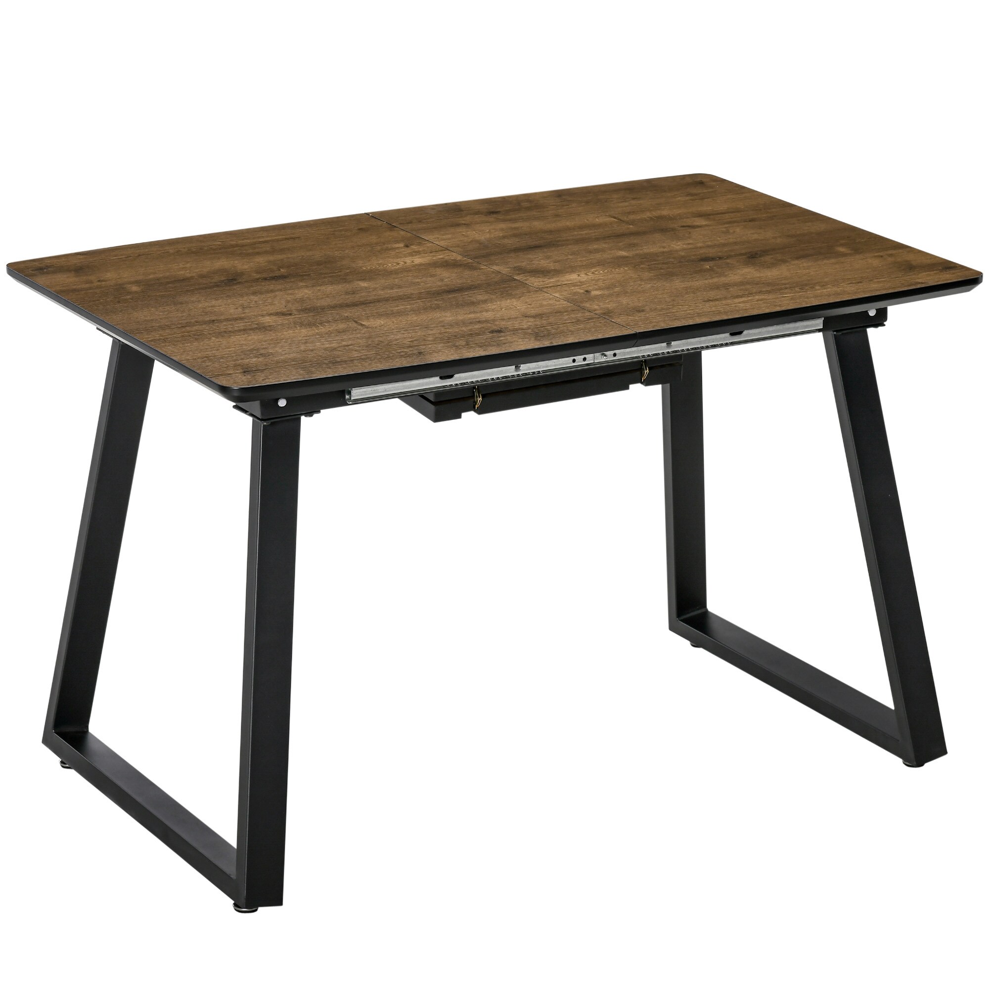 HOMCOM Esstisch mit ausziehbarer Tischplatte braun 120L x 80B x 76H cm